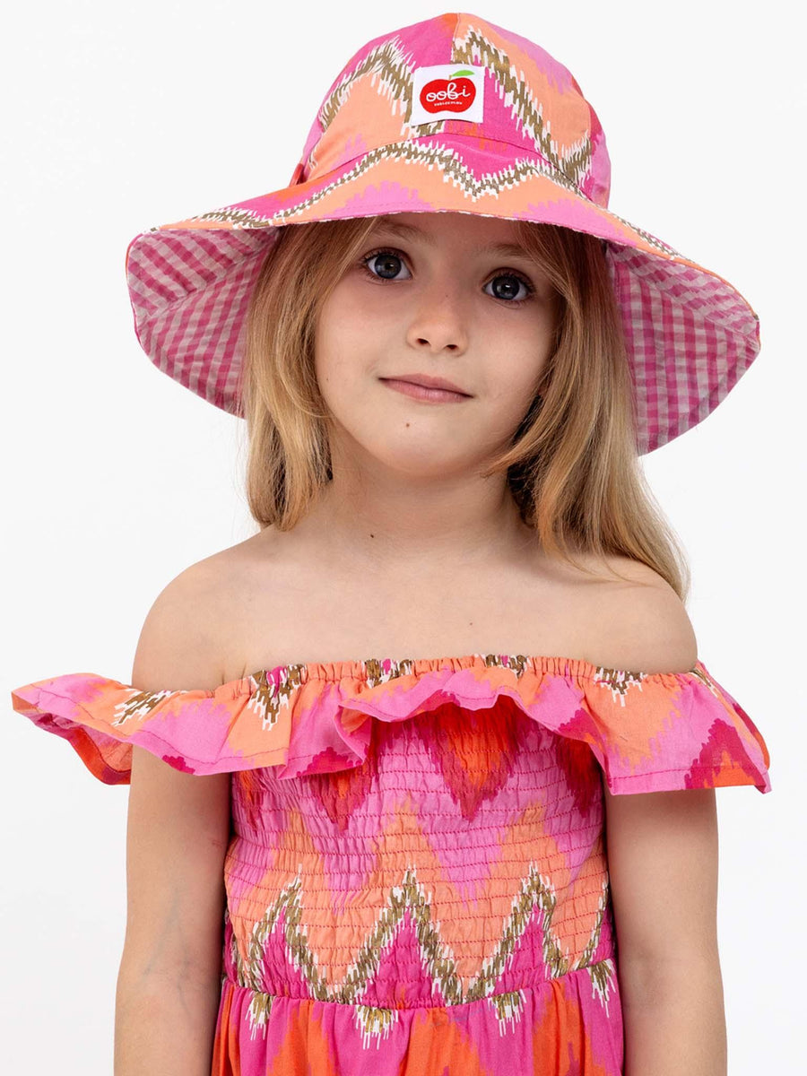 Golden Ikat Baby Hat