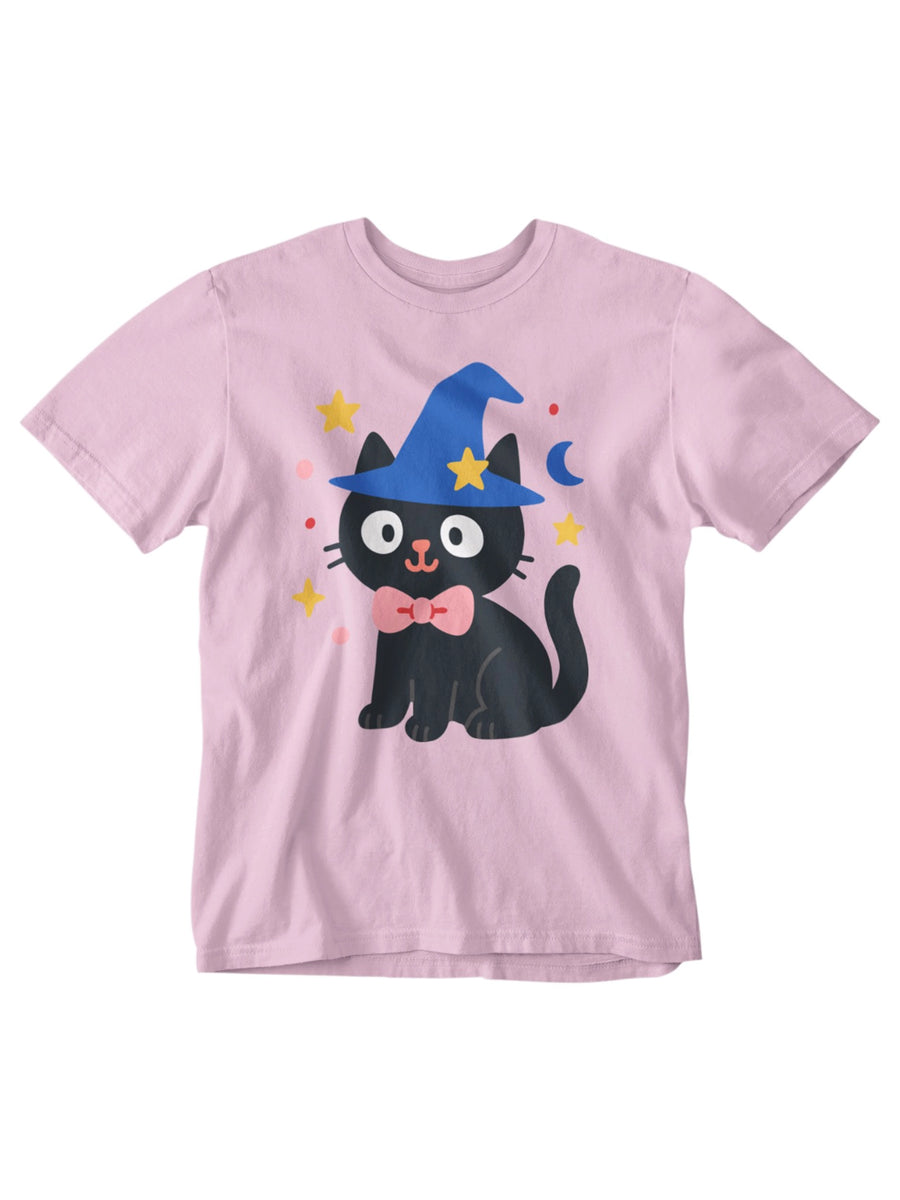 Halloween Wizard Cat Cotton Tee