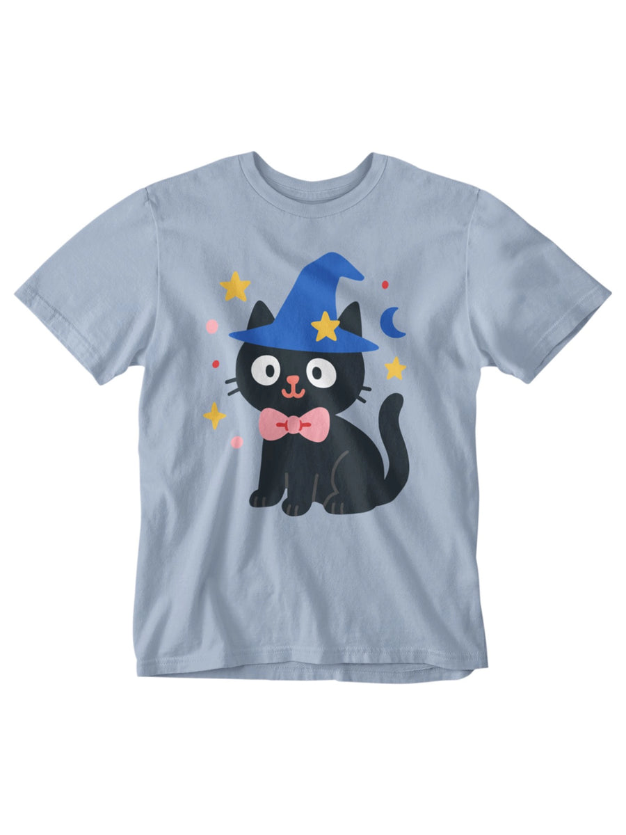Halloween Wizard Cat Cotton Tee