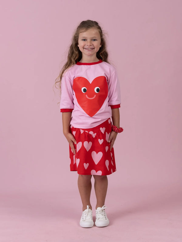 Happy Heart Tee - Pink