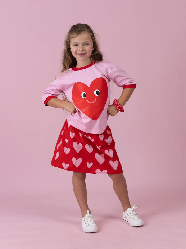 Happy Heart Tee - Pink
