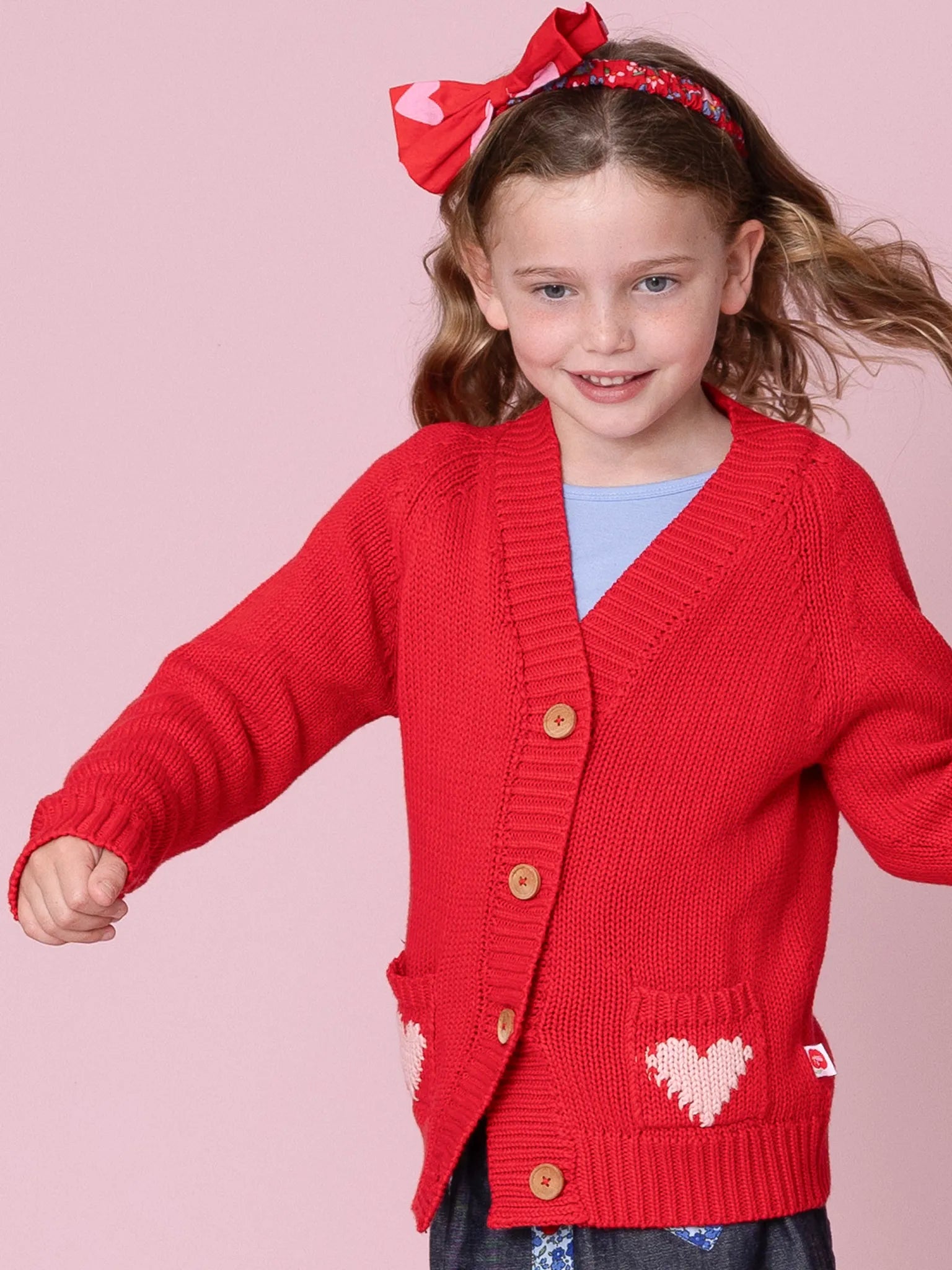 Oversized Heart Chunky Knit Cardigan