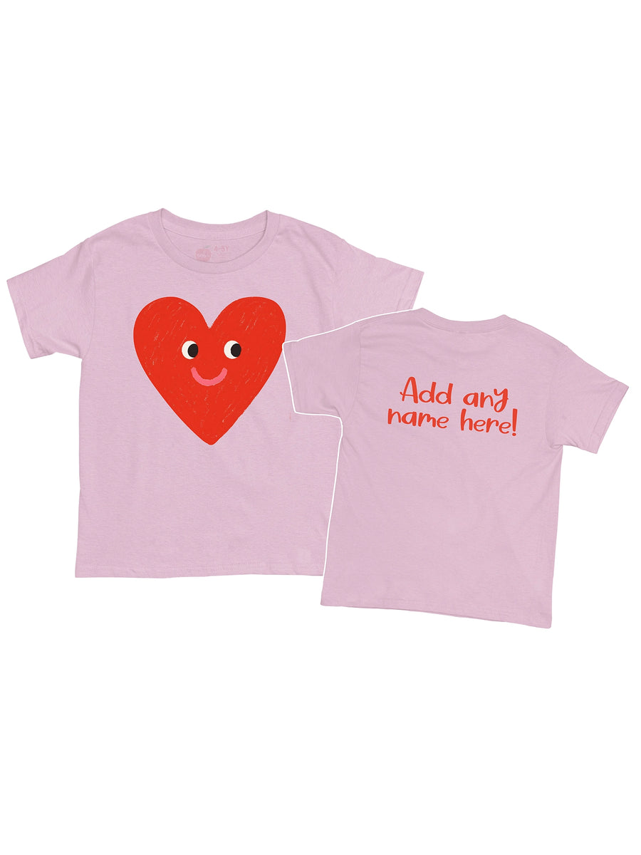 Heart Printed Tee - Personalisation Available! 2Y - Women