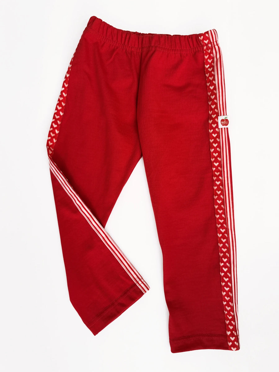Red Jersey 2 Stripe Pants
