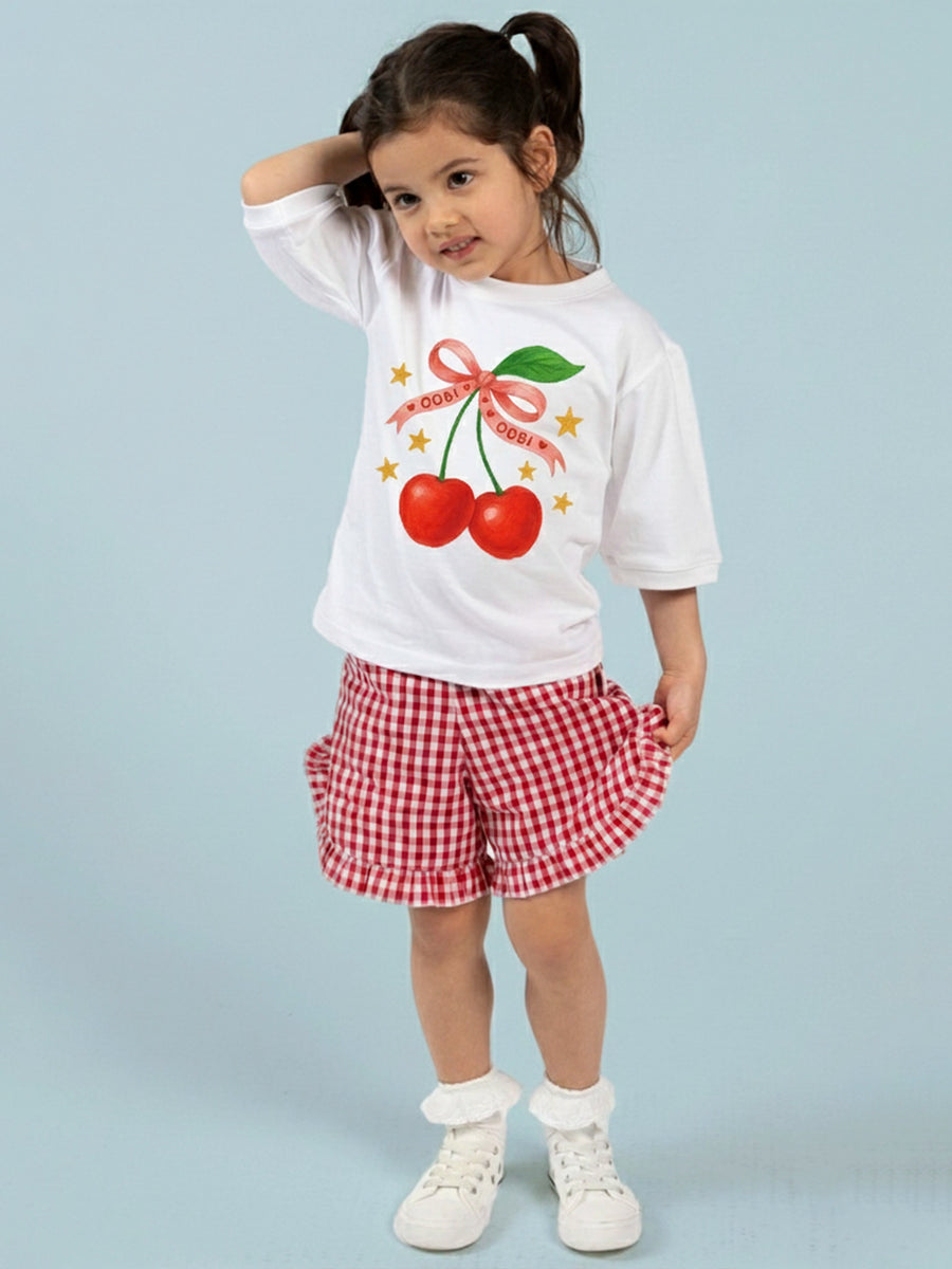 Cherry Printed Tee - Personalisation Available! 2Y - Women