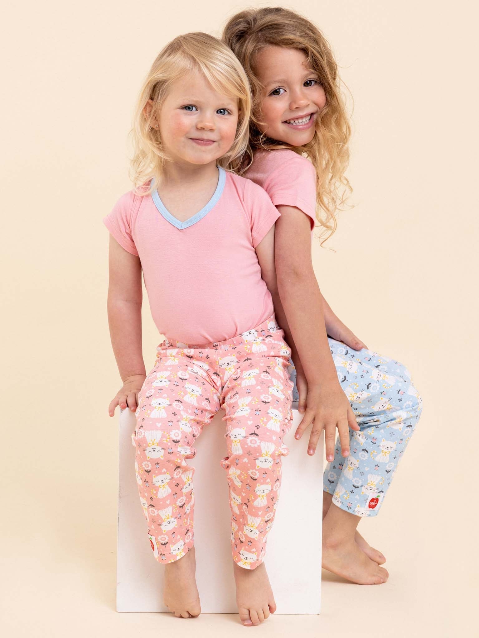 Pink Kitten Lounge Pants & Free Tee - Oobi