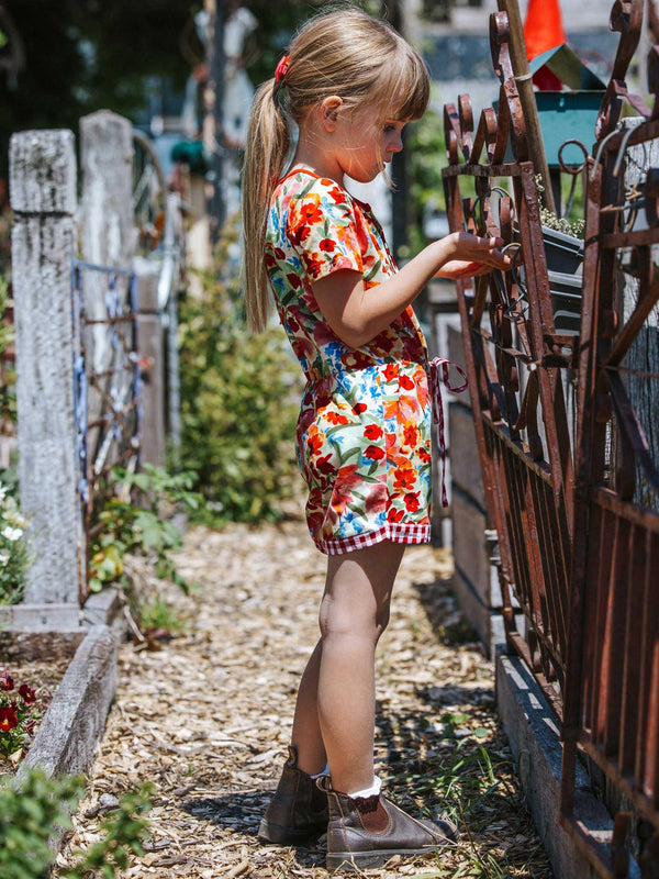 Wild Roses Jersey Playsuit