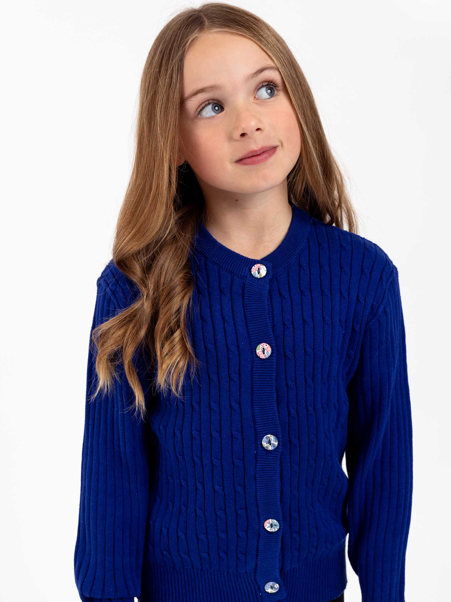 Maxine Bright Navy Cardigan - Oobi