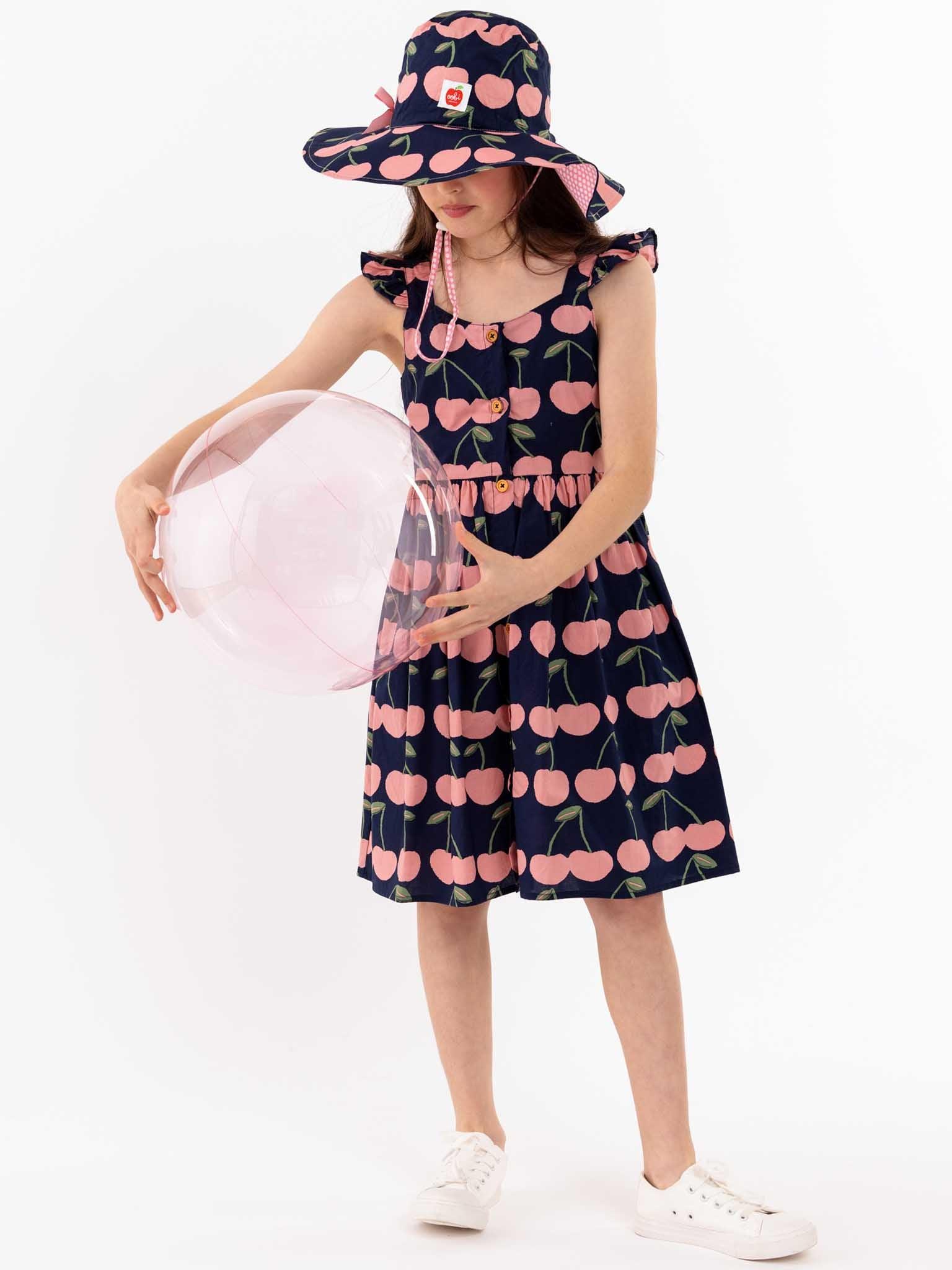 Navy Cherry Calista Dress - Oobi