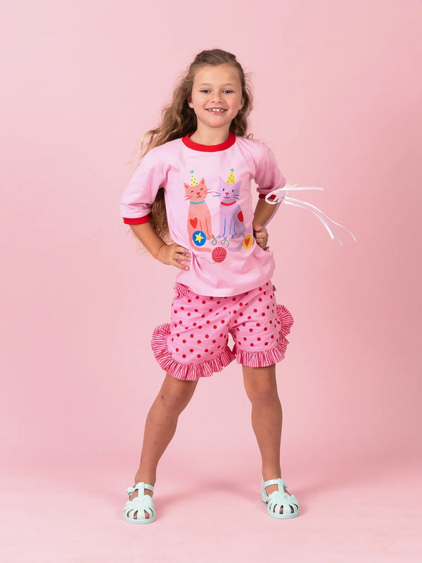 Party Cats Party Tee - Pink