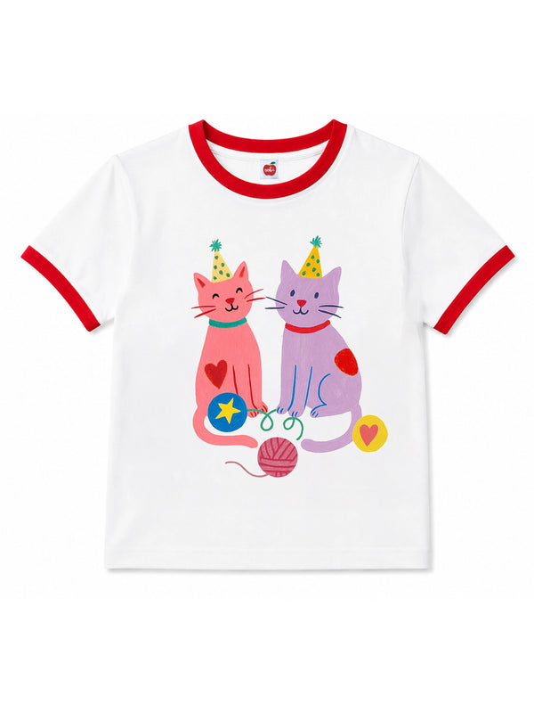 Party Cats Party Tee - White