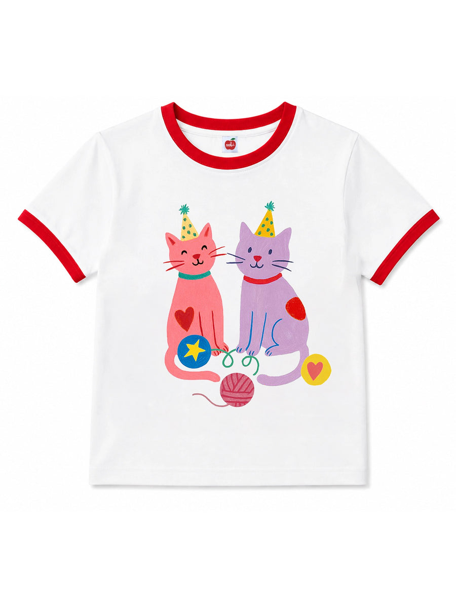 Party Cats Party Tee - White