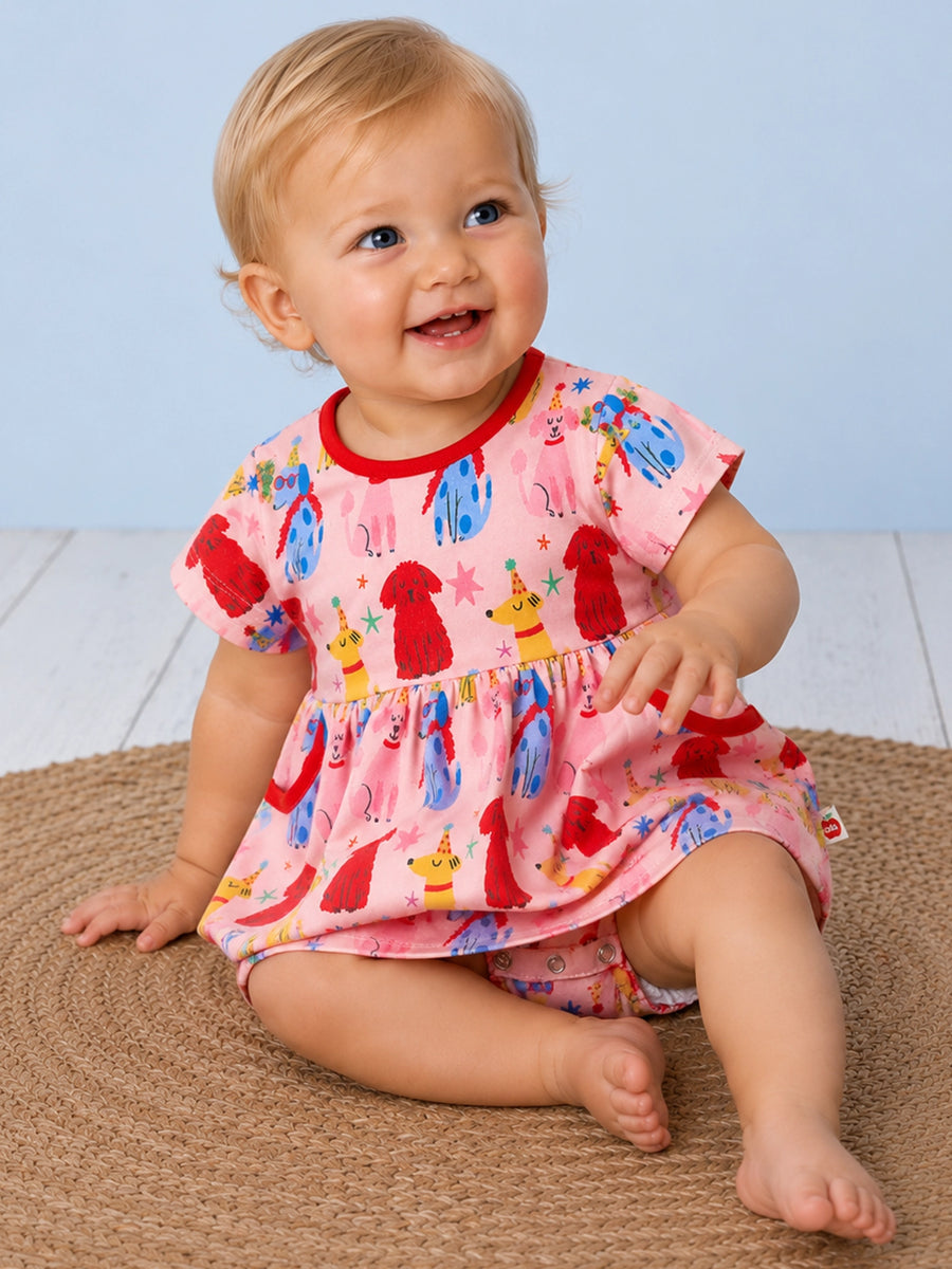 Party Pooches Amelie Baby Dress with Bodysuit