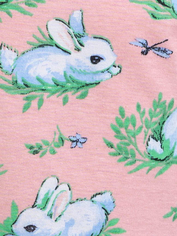 Pink Bun Bun Long Sleeve Amelie Dress
