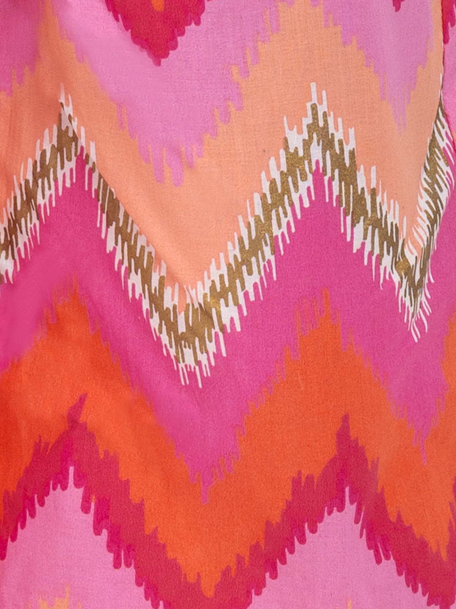 Golden Ikat Garden Party Dress - Oobi