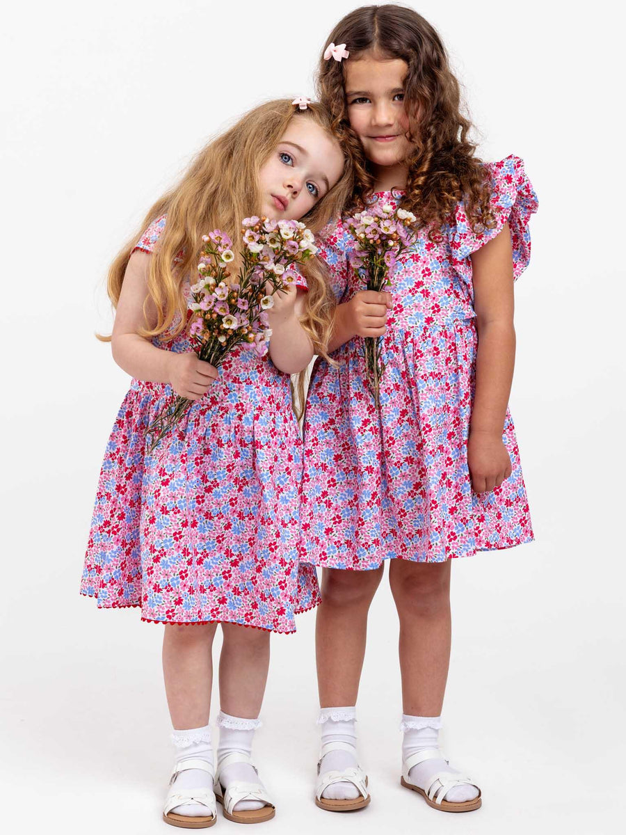 Cottage Flower Puff Sleeve Dress