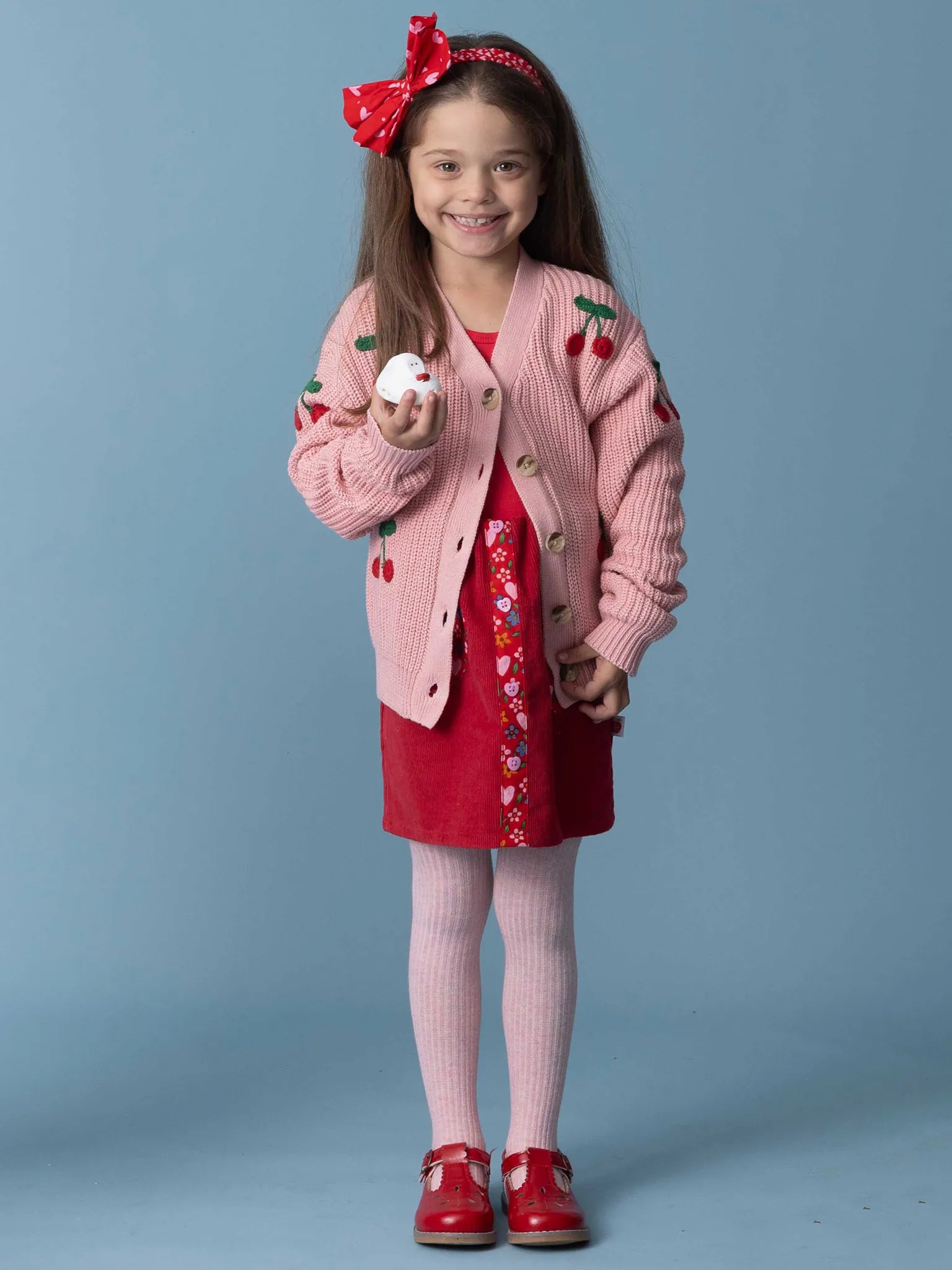 Fluttery Hearts Stretchy Bow Headband