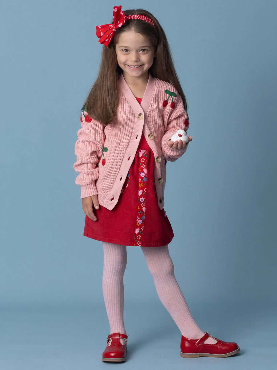 Cherry Appliqué Cardigan
