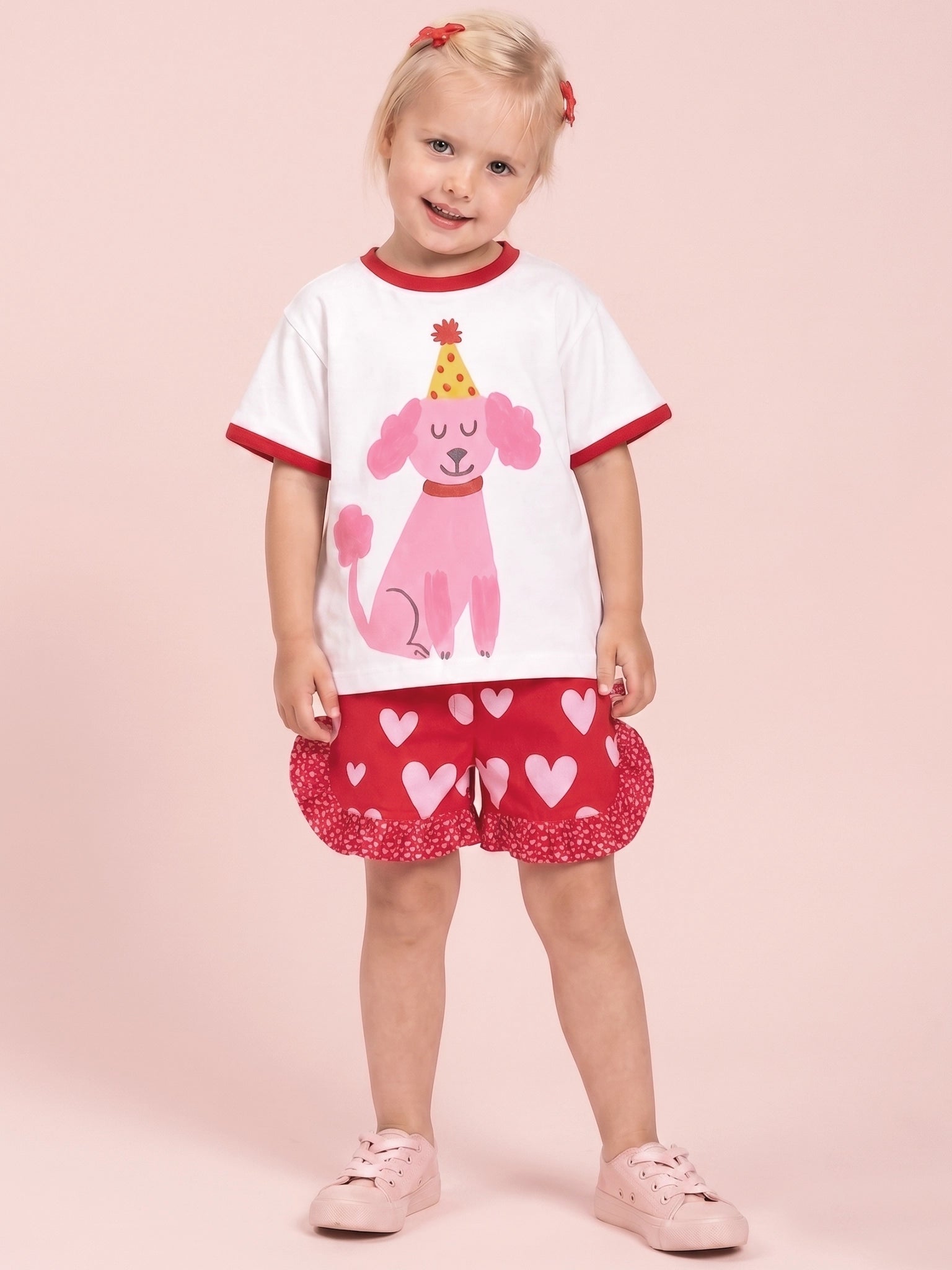Party Pooch "Name" Tee - Pink Poodle on White (More Coming)