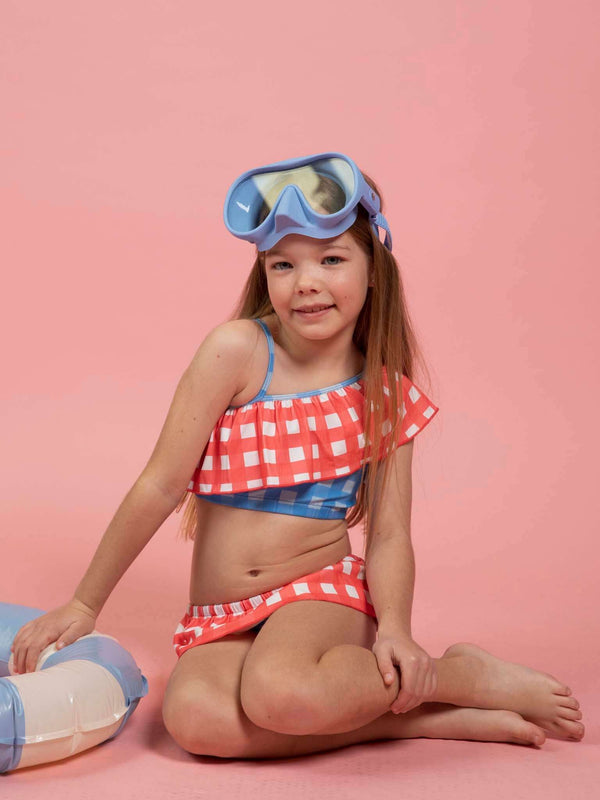 Red & Blue Gingham UPF 50+ Lou-Lou Bikini Set