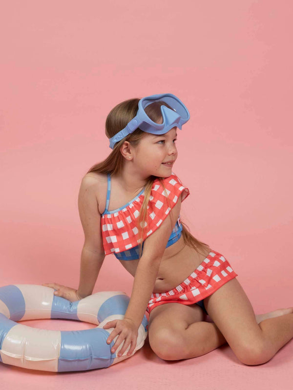 Red & Blue Gingham UPF 50+ Lou-Lou Bikini Set