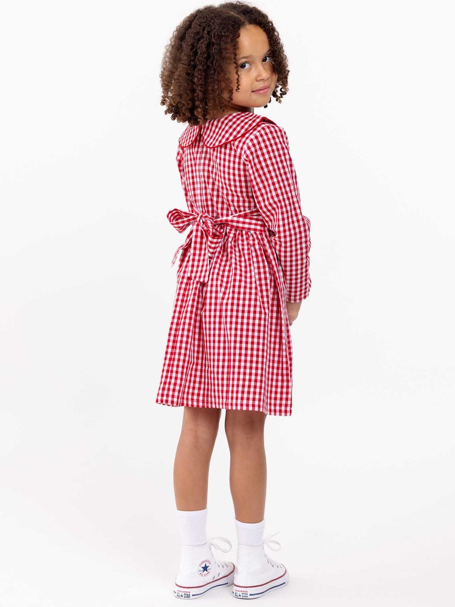 Red Gingham Rebecca Dress