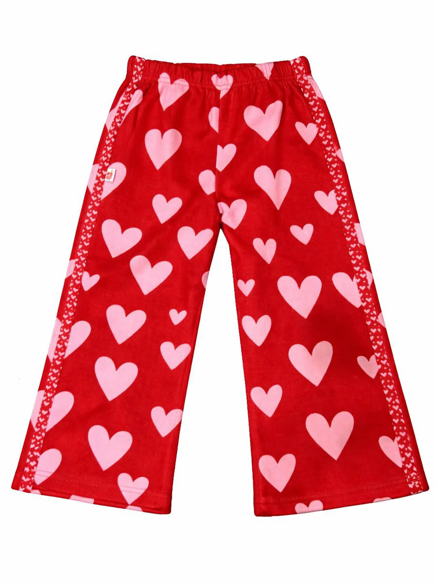 Red Heart 100% Cotton Fleece Wide-Leg Pants