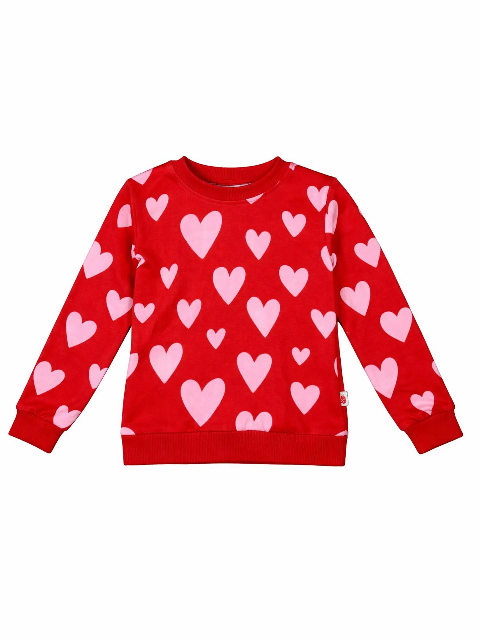 Red Heart Oversized Fleece Sweatshirt