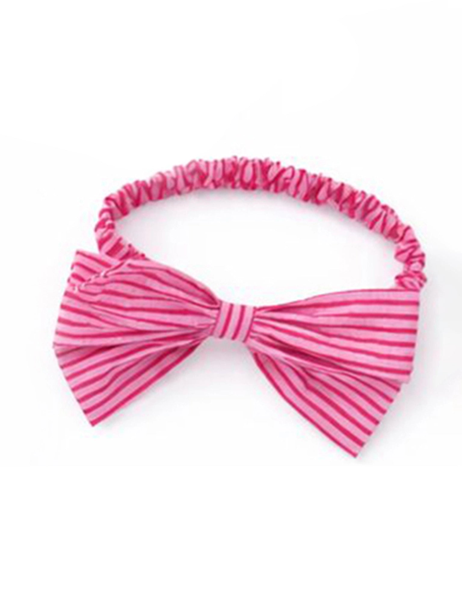 Pink & Red Stripe Bow Headband [READY]