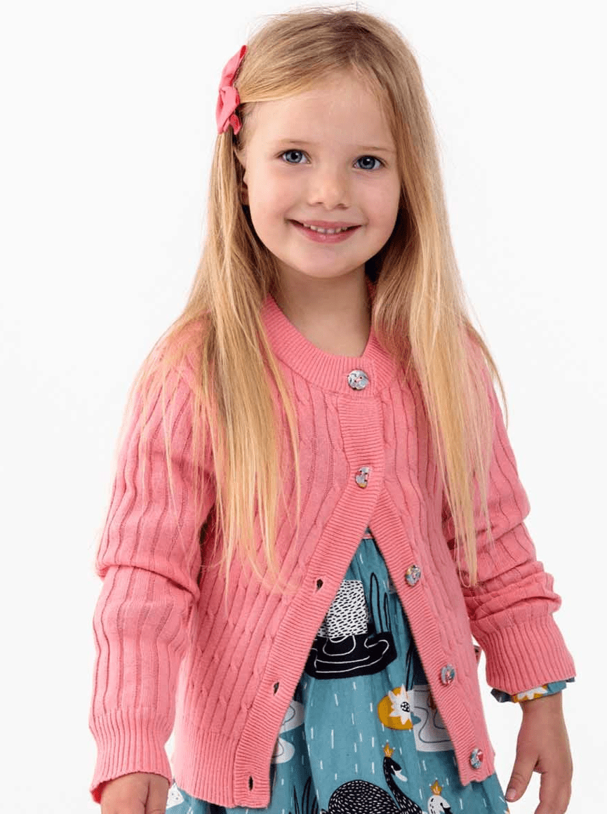 Maxine Warm Pink Cardigan - Oobi