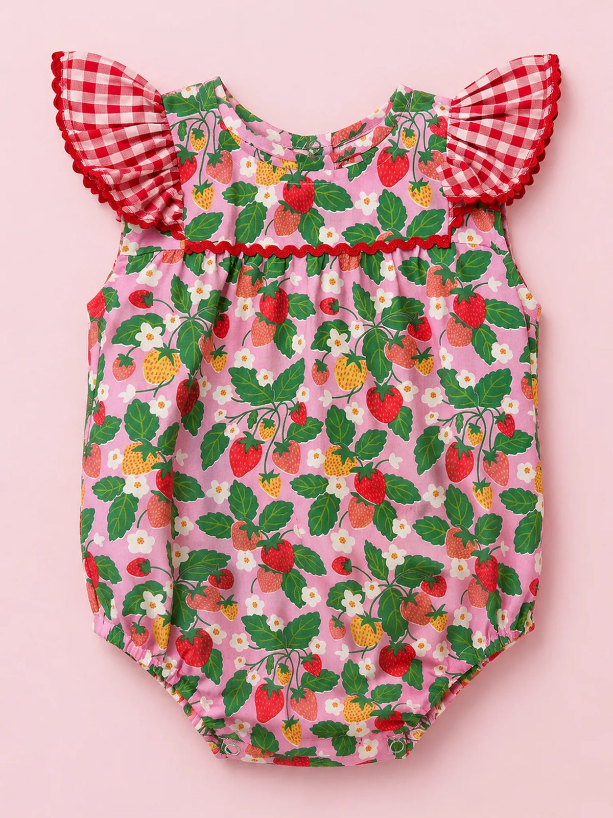 Strawberry Fields Baby Romper & Headband Bundle