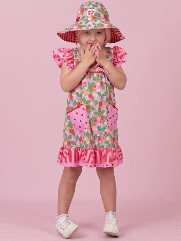 Strawberry Holly Dress & Hat Bundle