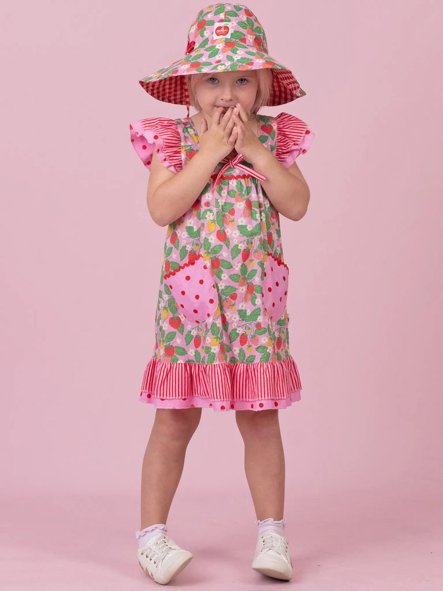 Strawberry Holly Dress & Hat Bundle