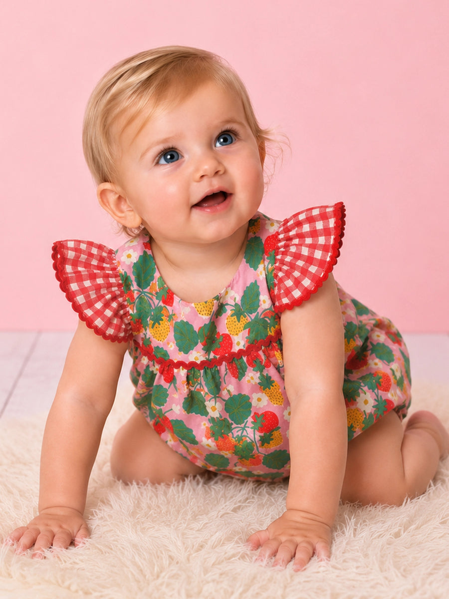 Strawberry Fields Baby Romper