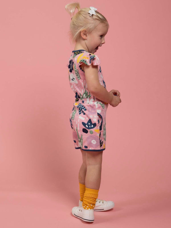 Pink Jungle Tala Jersey Playsuit