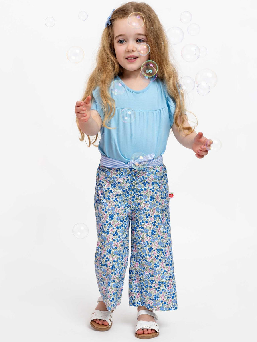 Cottage Flower Wide-Leg Pants