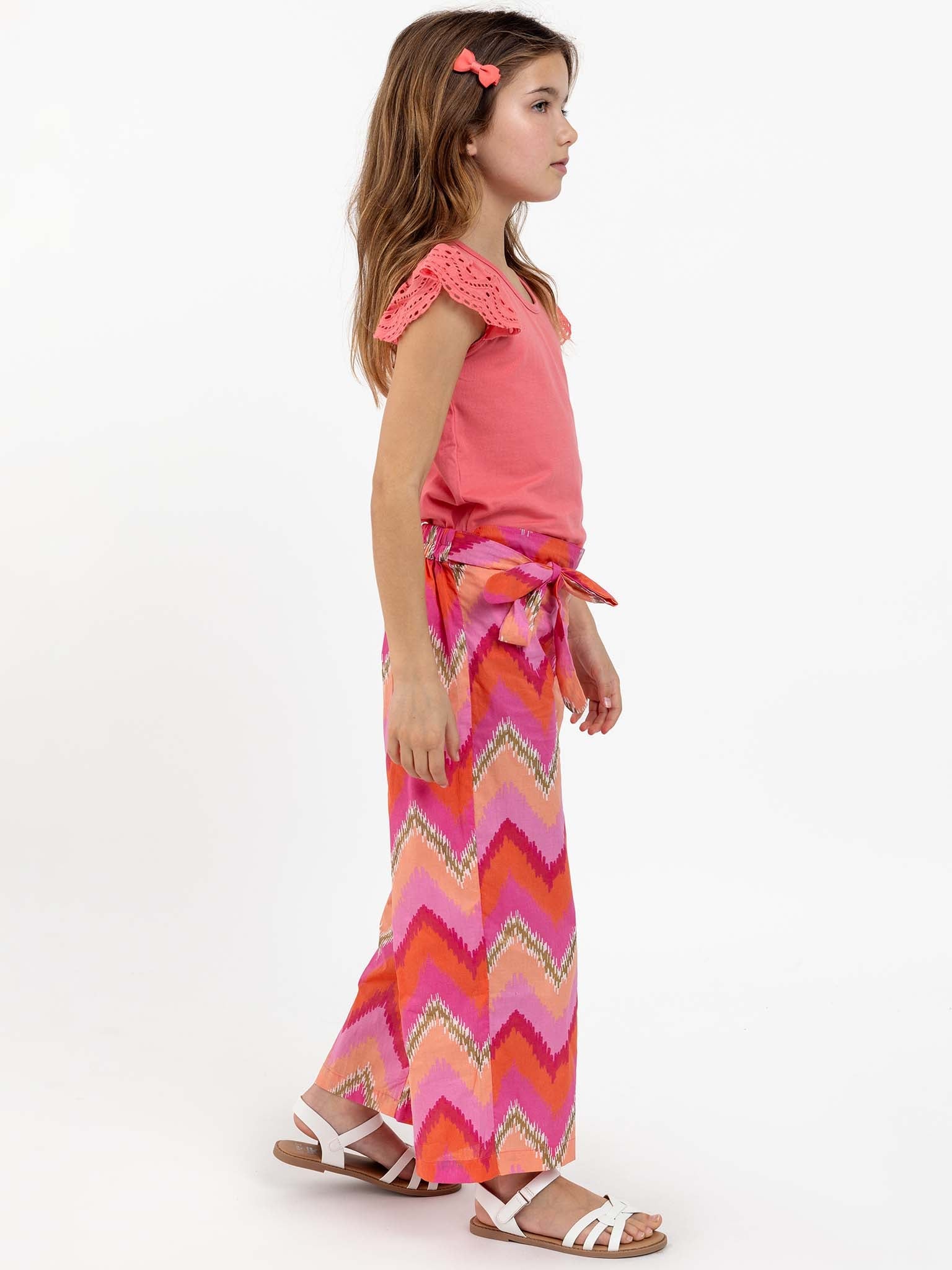 Lace Shoulder Sunset Tee - Oobi