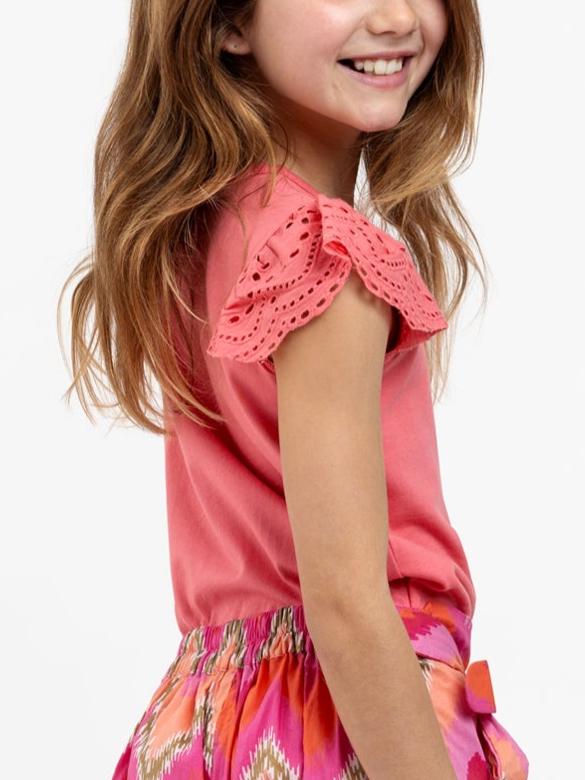 Lace Shoulder Sunset Tee - Oobi