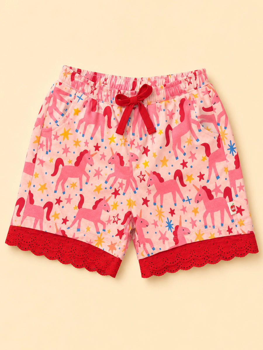 Magical Unicorn Jersey & Lace Shorts