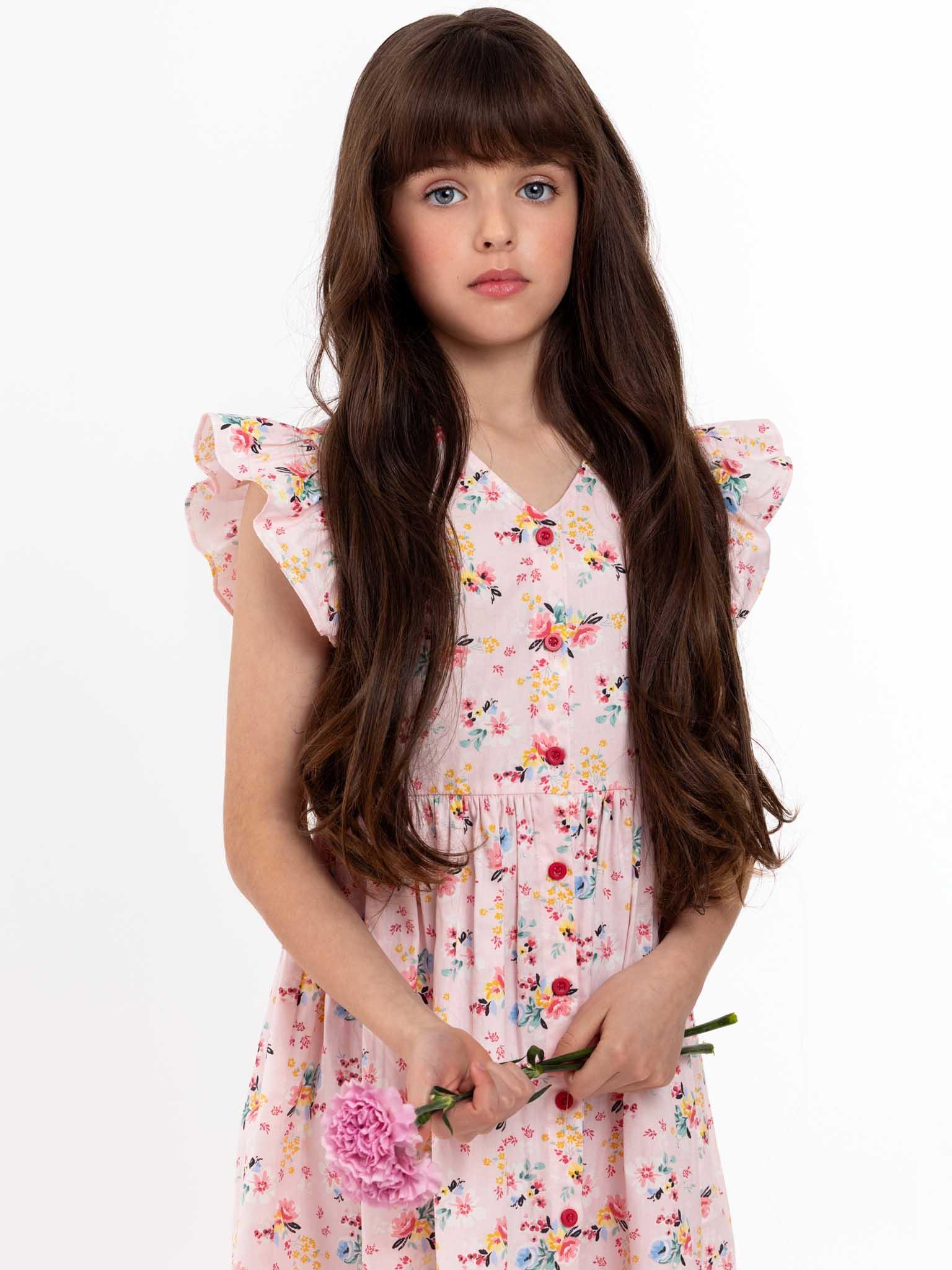 Vintage Pink Floral Madison Dress - Oobi