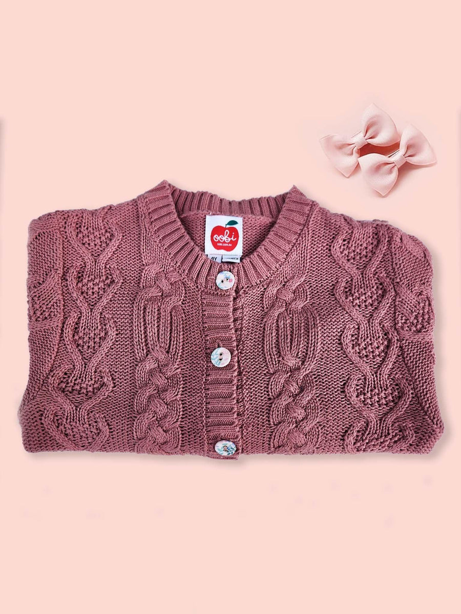 Willow Cotton Cardigan Rose Garden