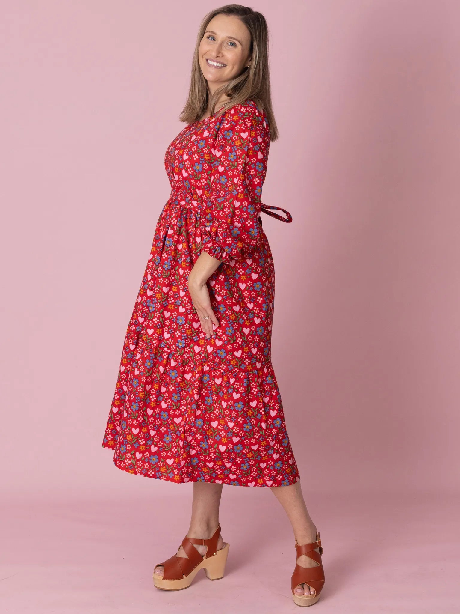 Wild Hearts Women’s Midi Sleeve Dress