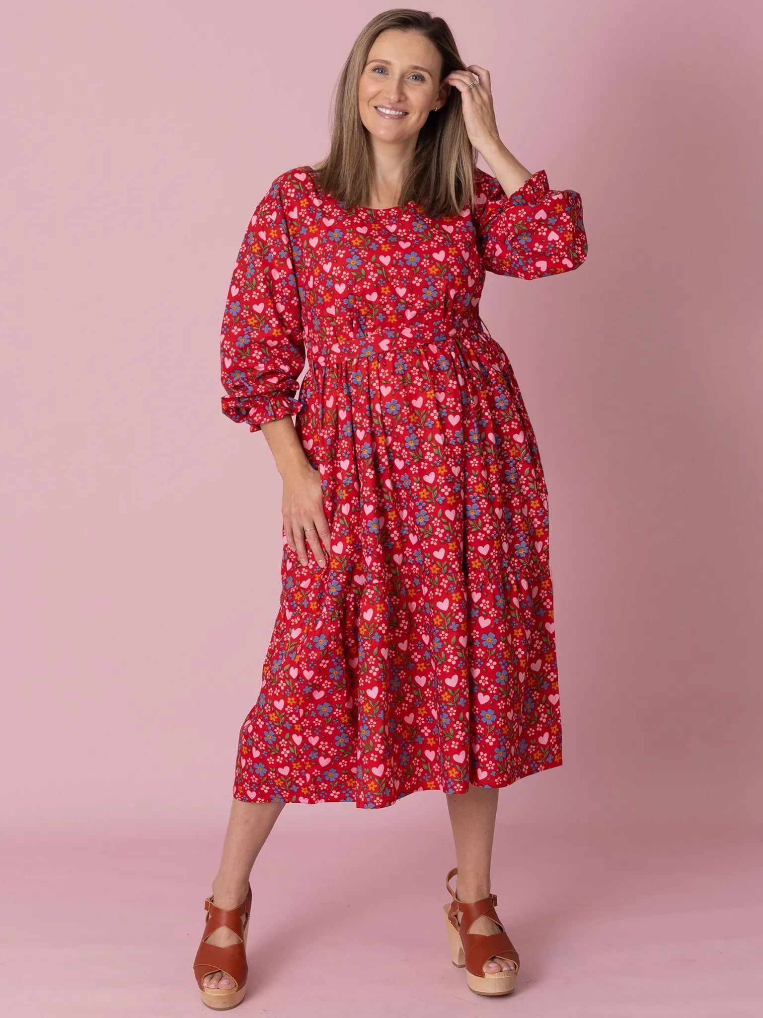 Wild Hearts Women’s Midi Sleeve Dress