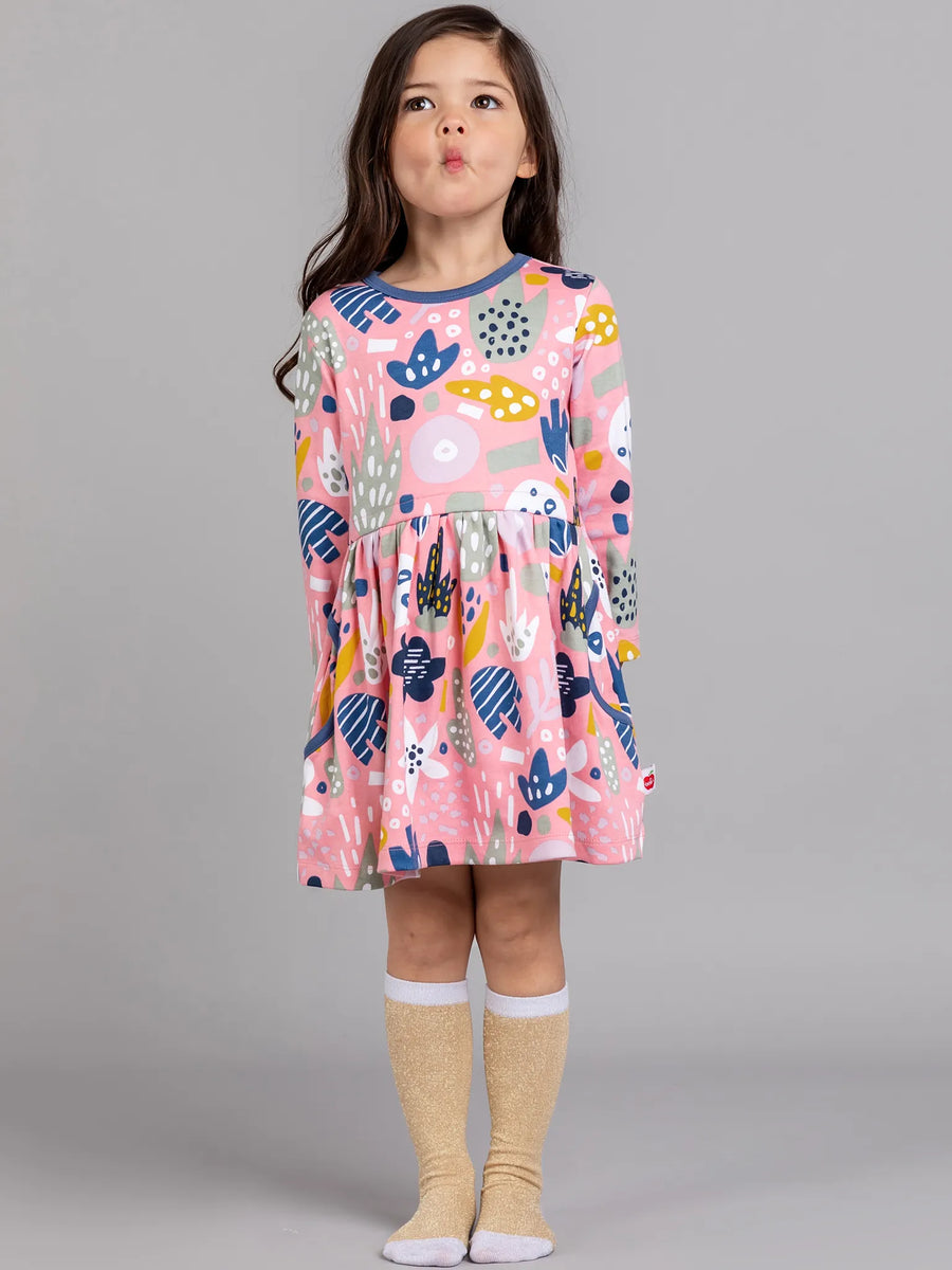 Pink Jungle Jersey Amelie Dress