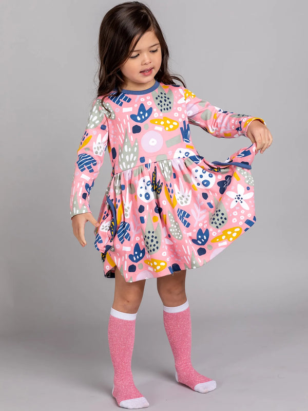 Pink Jungle Jersey Amelie Dress