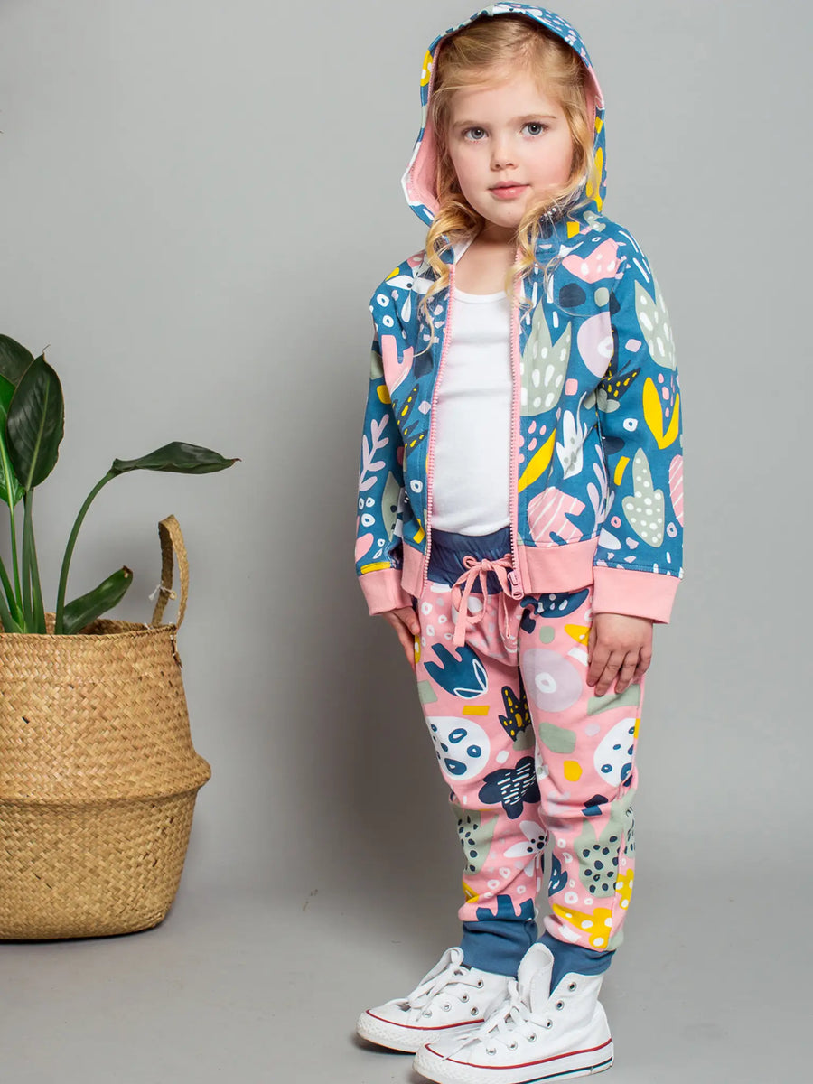 Navy Jungle Jersey Hoodie Jacket