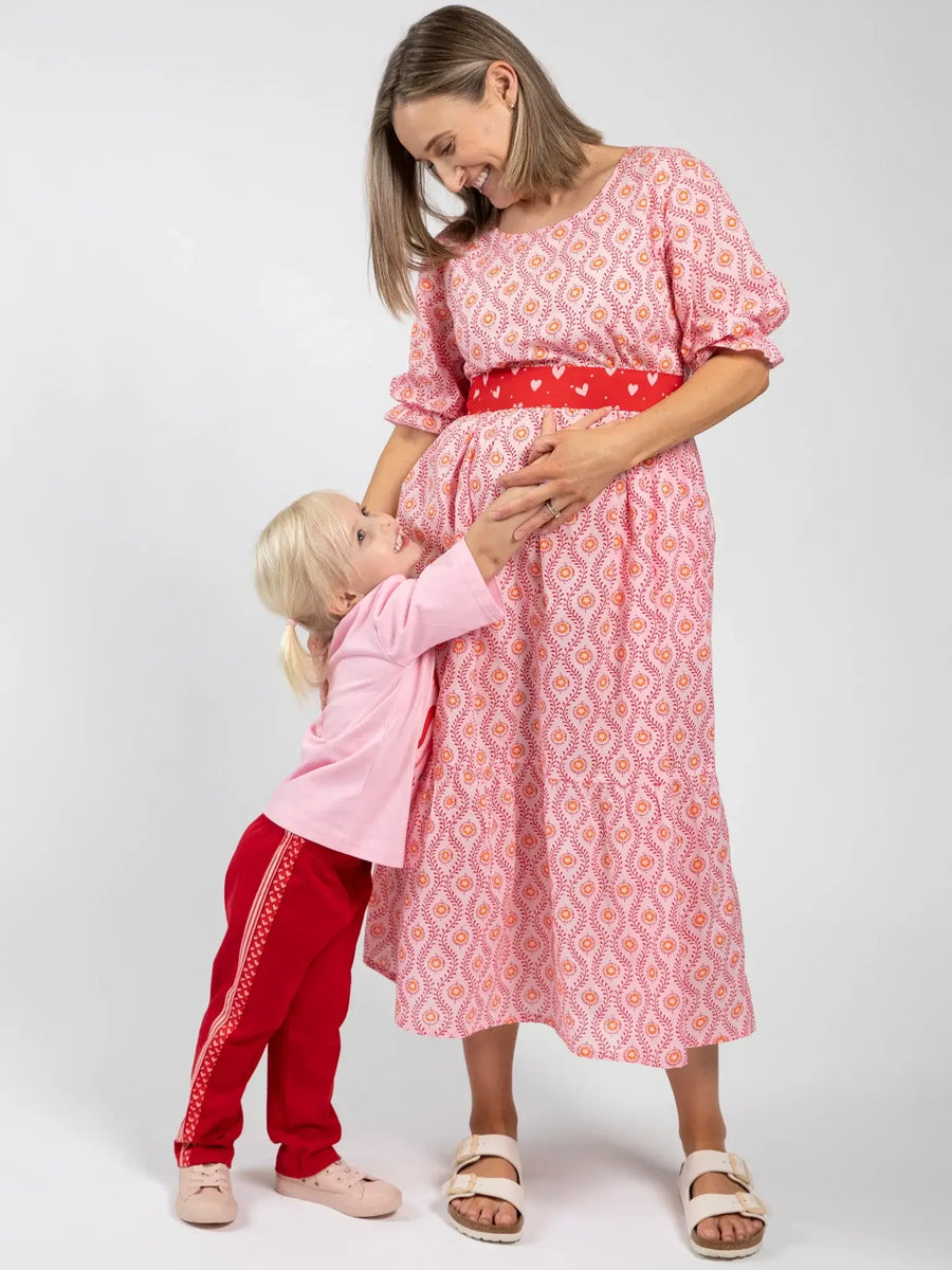 Women's Woodblock Maxi Dress