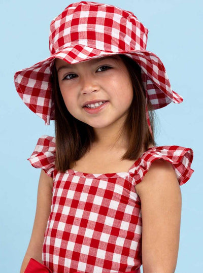 Red gingham hat
