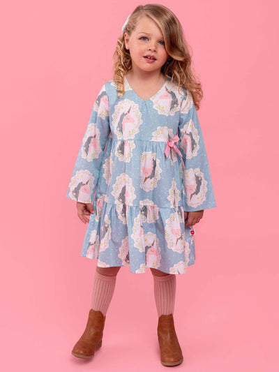 Blue unicorn dress