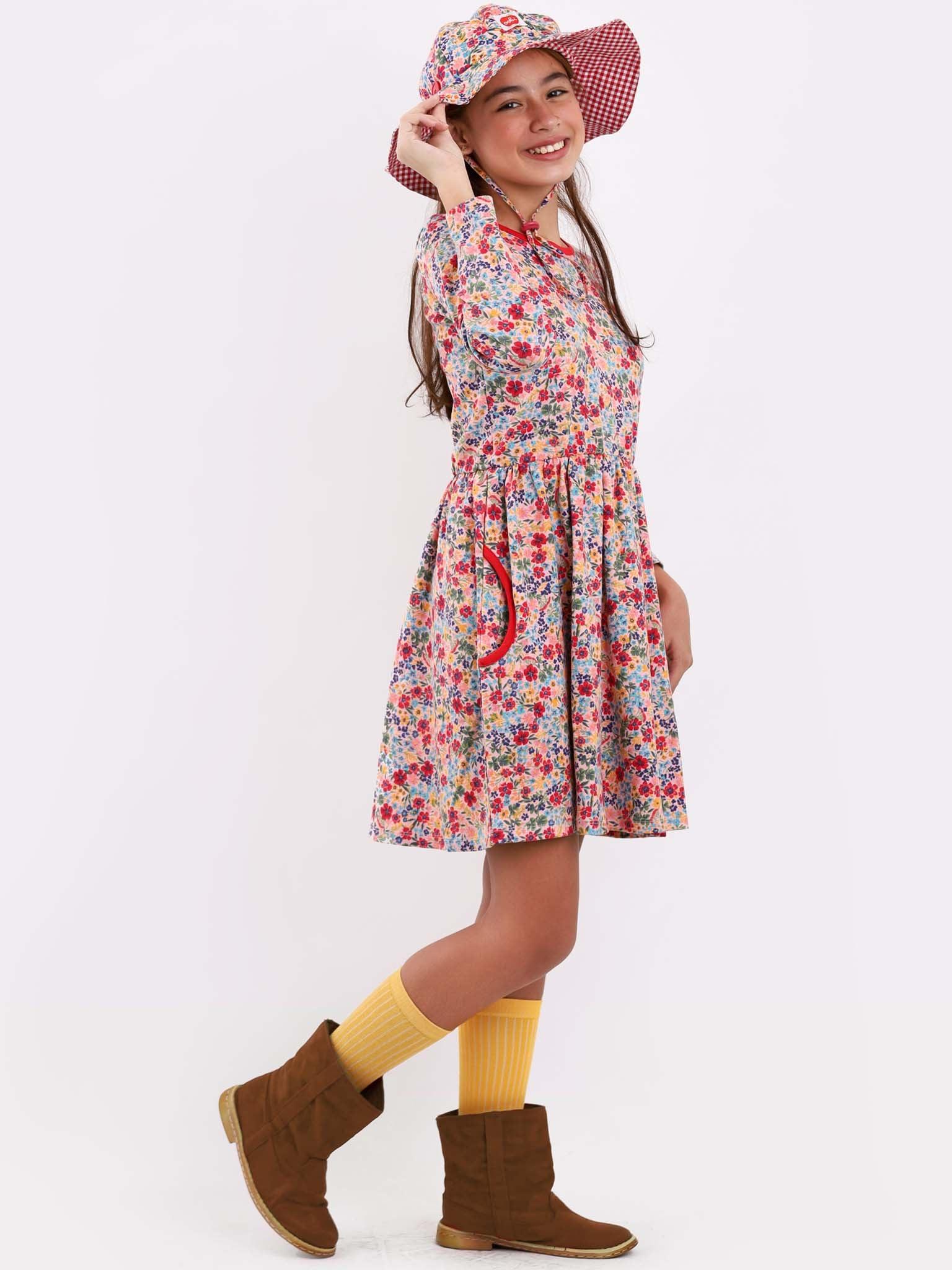 Margot Pink Forest Flower Hat - Oobi